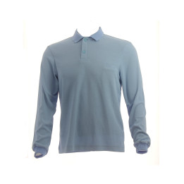 Polo bleu ciel manches longues 1 face / 1 face | Tenue pro ASVP