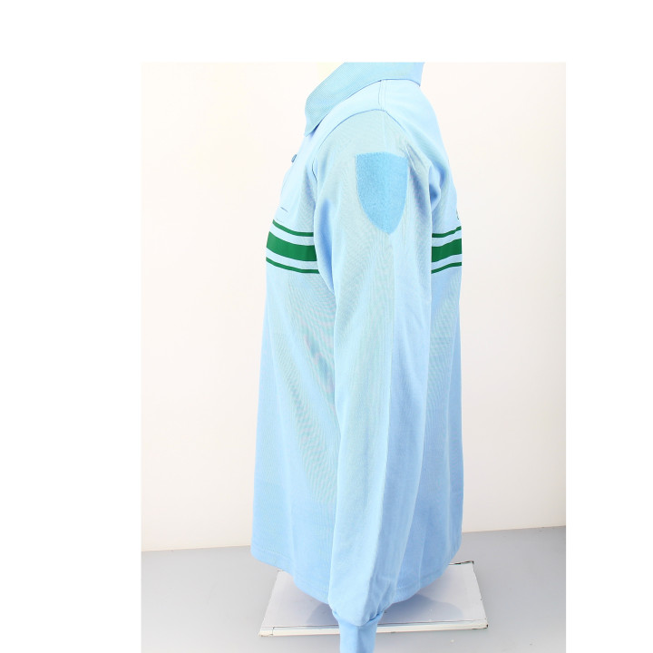 Polo double face bleu ciel manches longues personnalisé pour Police Rurale