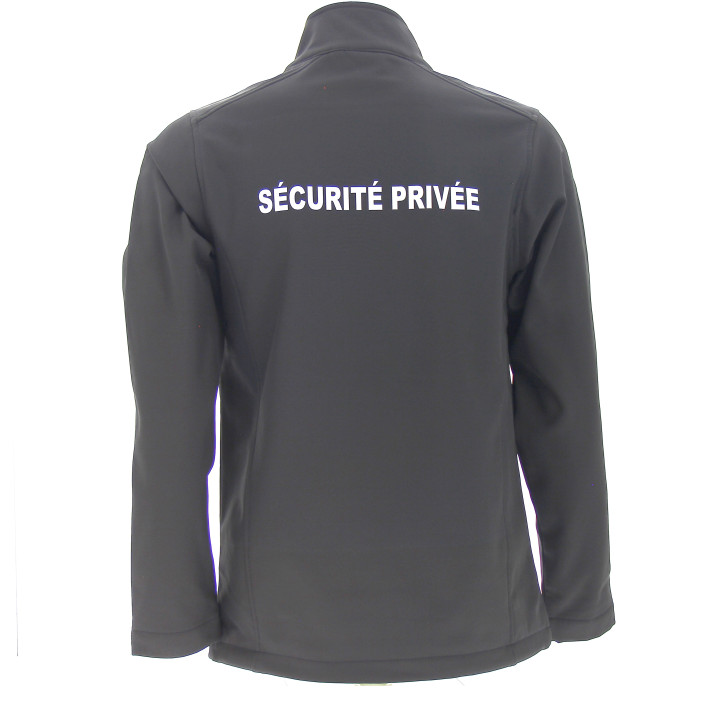 Softshell Sécurité Noir 3 Couches - Veste de travail. Ateq uniformes.