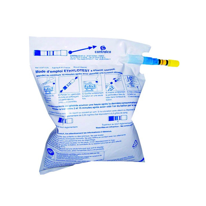 Alcootest à Usage Unique pour tester l'alcoolémie - Ateq Uniformes