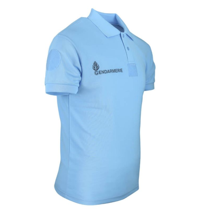 Polo Gendarmerie bleu respirant COOLDRY avec velcro - ATEQ