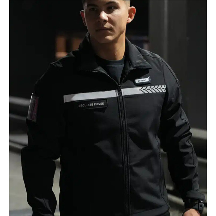 Blouson Soft shell Sécurité bandes grise - Tenue de sécurité élégante et confortable