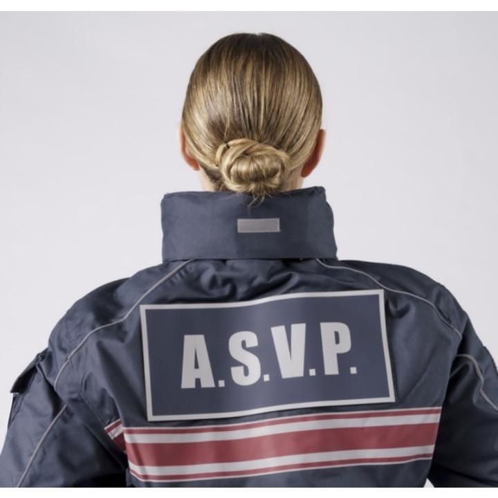 Blouson tout temps bandes bordeaux ASVP | Ateq uniformes