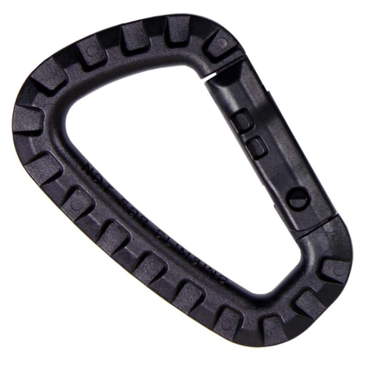 MOUSQUETONS ABS NOIR PAR 2 (8x5.5cm)