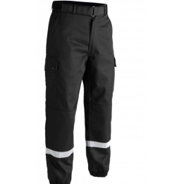 Pantalon Sécurité F2 Bandes rétro-réfléchissantes noir-A10 - Confort et Visibilité pour les professionnels de la sécurité