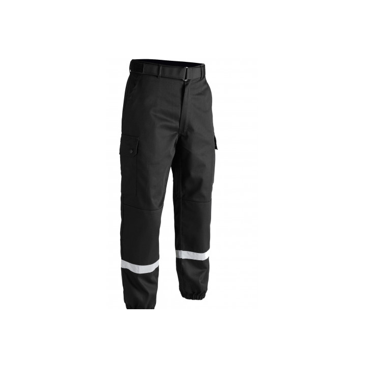 Pantalon Sécurité F2 Bandes rétro-réfléchissantes noir-A10 - Confort et Visibilité pour les professionnels de la sécurité