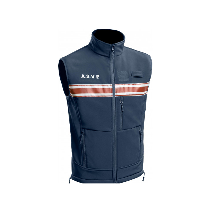 Gilet Softshell sans manches A.S.V.P - Confort et visibilité pour les Agents de Surveillance de la Voie Publique