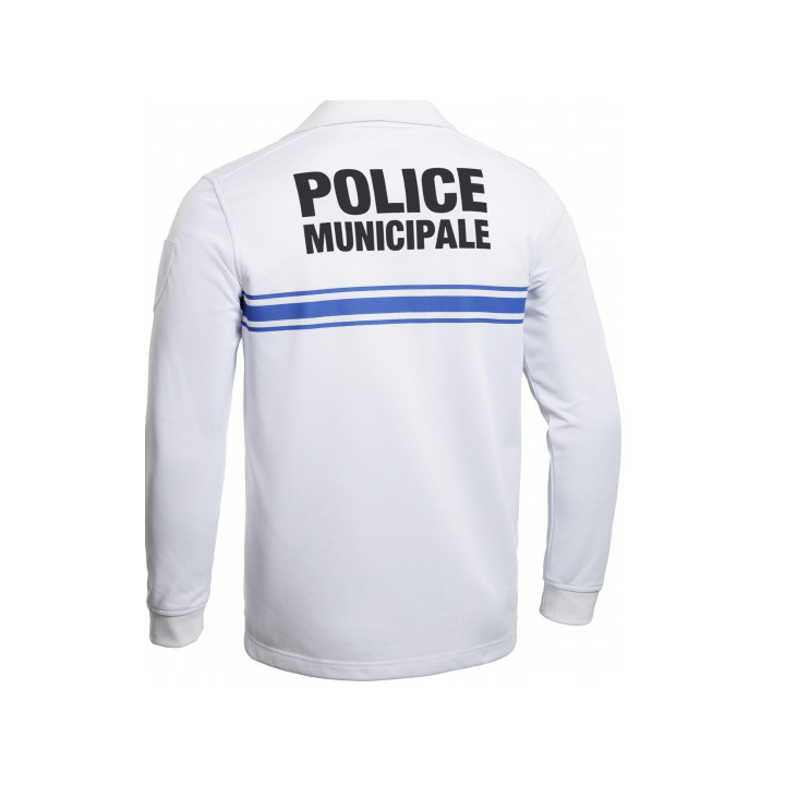 Polo Blanc manches longues ONE Police Municipale - Tenue de service
