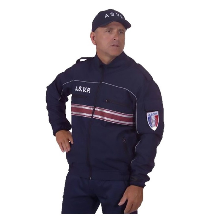 Blouson Softshell Bandes Bordeaux ASVP - Confortable et élégant