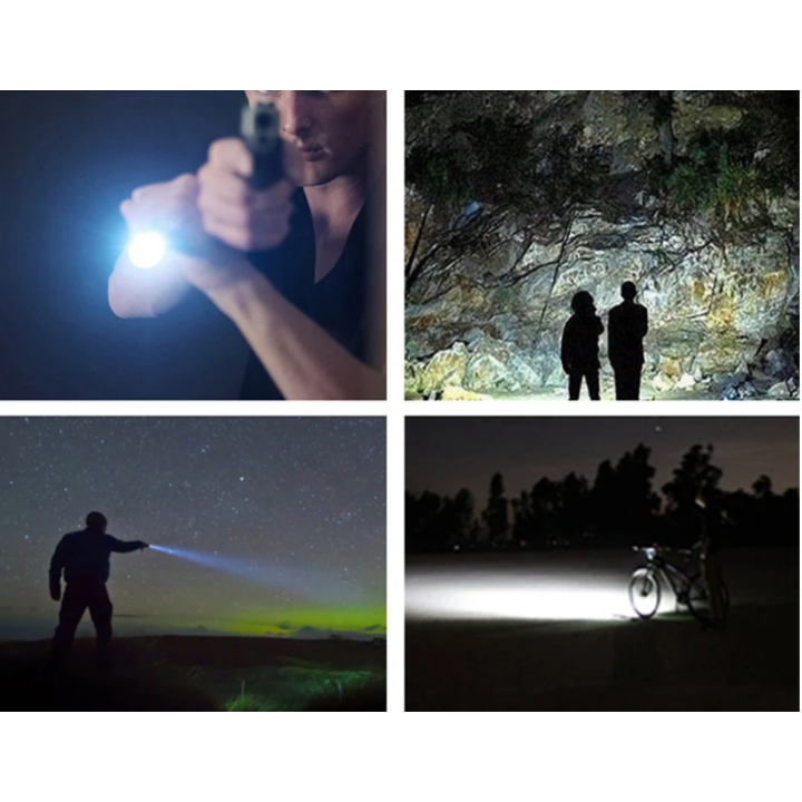 Lampe tactique de police 1200 lumens rechargeable :  Puissante