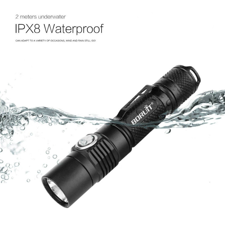 Lampe tactique de police 1200 lumens rechargeable :  Puissante