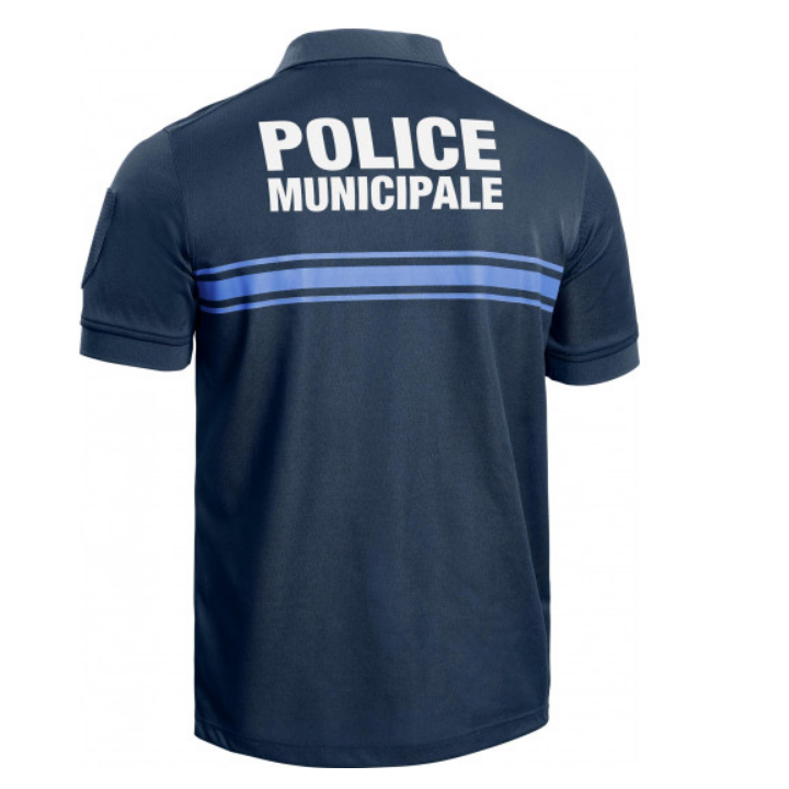 Polo manches courtes bleu marine Police Municipale A10 - Confort et professionnalisme pour les agents de la Police Municipale