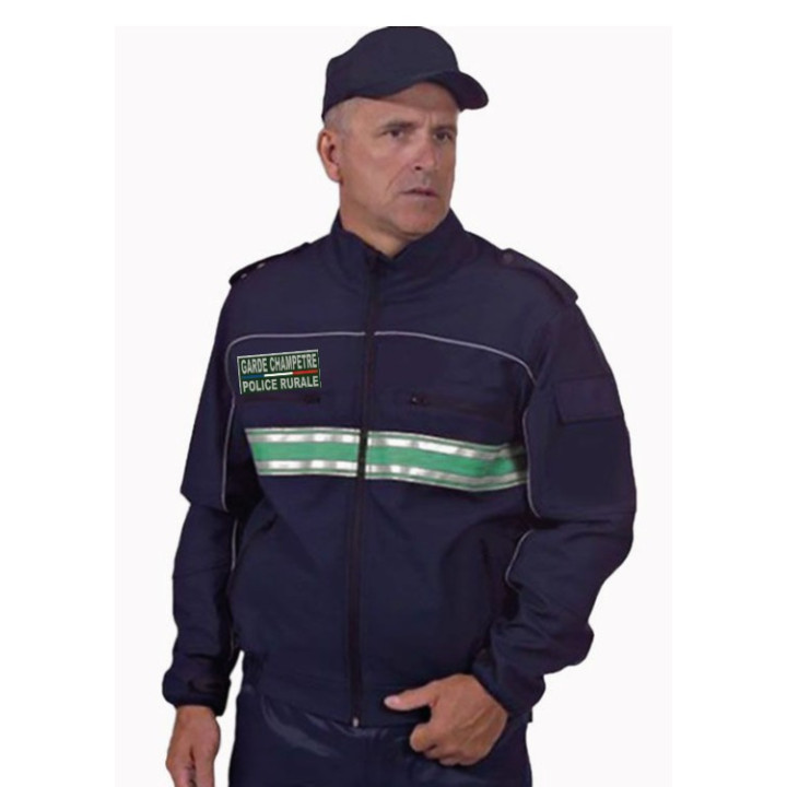 Blouson Softshell Bandes Vertes GC/PR | Personnalisation Disponible