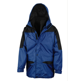 VESTE PARKA DOUBLLE ET ETANCHE BLEU