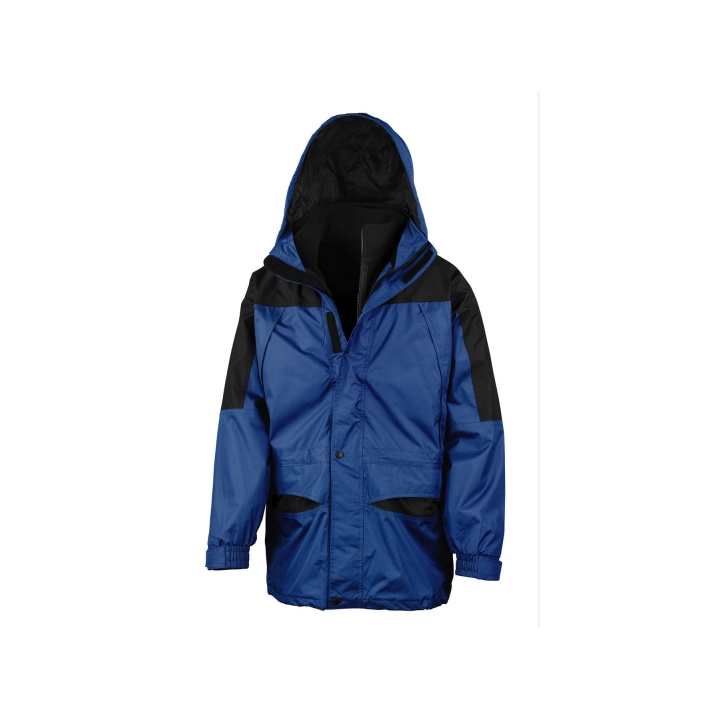 VESTE PARKA DOUBLLE ET ETANCHE BLEU