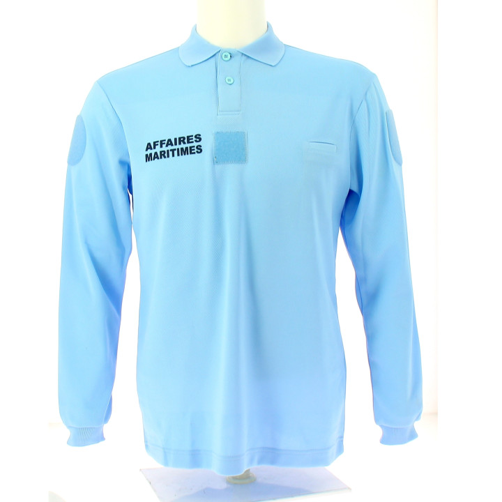 POLO Bleu Ciel M.Longues AFFAIRES MARITIMES | Confortable et élégant