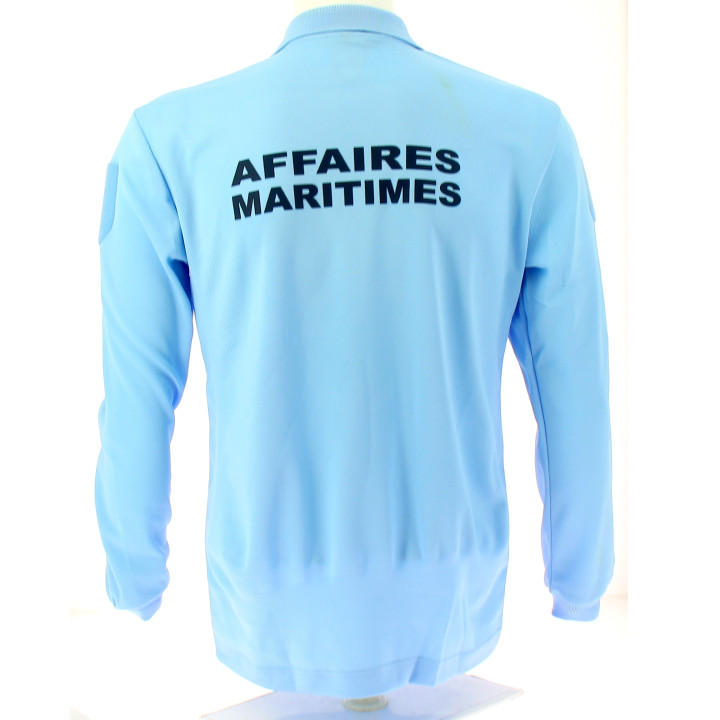 POLO Bleu Ciel M.Longues AFFAIRES MARITIMES | Confortable et élégant
