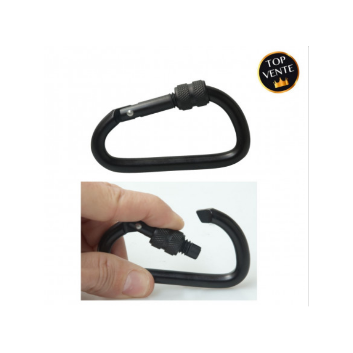 MOUSQUETON ALUMINIUM À VIS 6 CM - Fixation Légère et Pratique