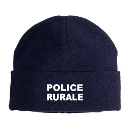 Bonnet polaire brodé GC ou Police Rurale - chaud et personnalisé