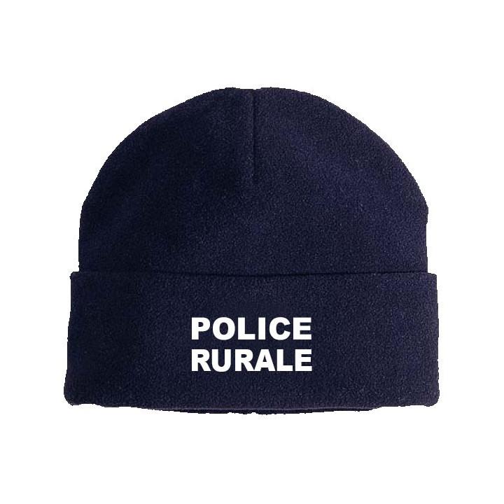 Bonnet polaire brodé GC ou Police Rurale - chaud et personnalisé