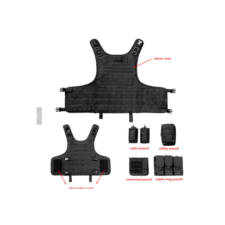Gilet Housse porte-plaque balistique Yakeda
