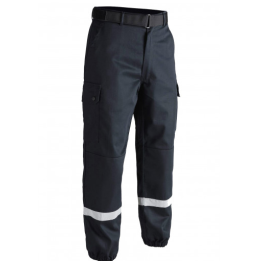 Pantalon sécurité incendie F2 bandes rétro-réfléchissantes bleu marine