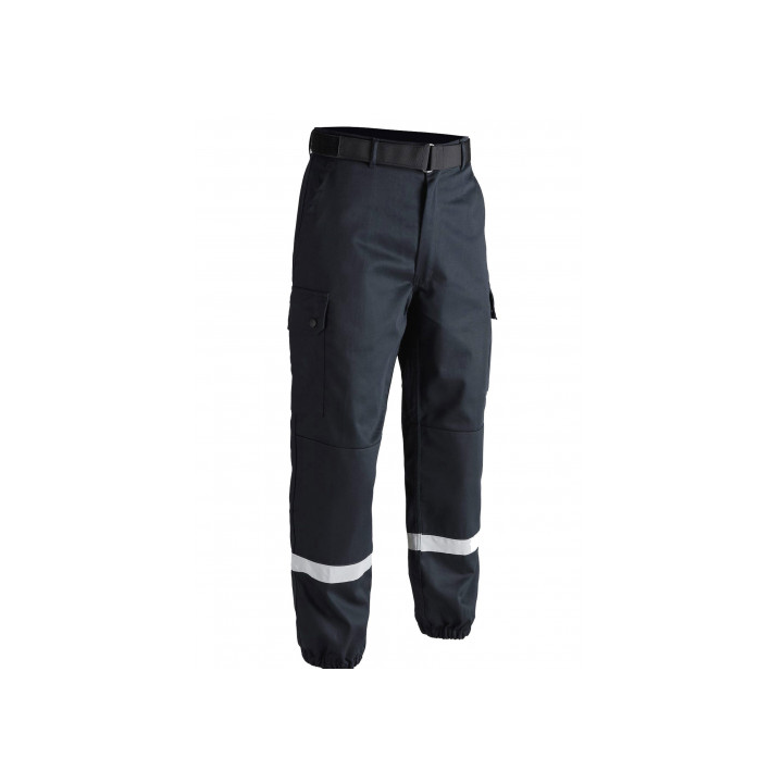 Pantalon sécurité incendie F2 bandes rétro-réfléchissantes bleu marine