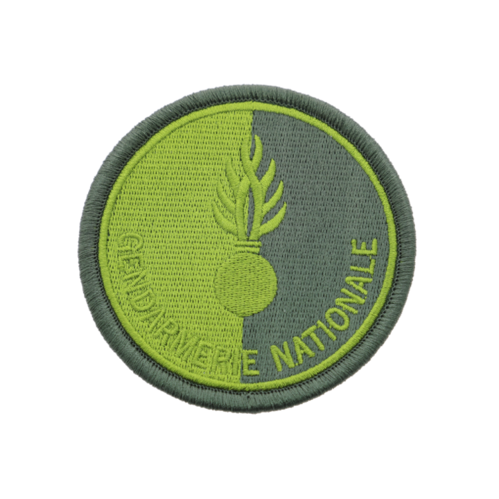 Ecusson Gendarmerie Nationale basse visibilité vert , discret sécurité