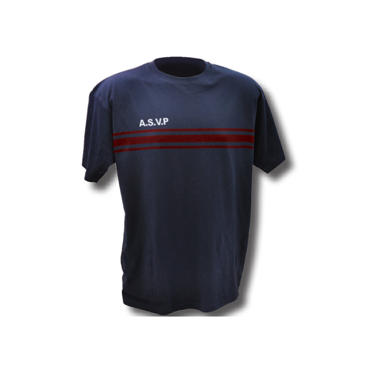 Location tee-shirt bandes bordeaux, confort et style pour vos missions