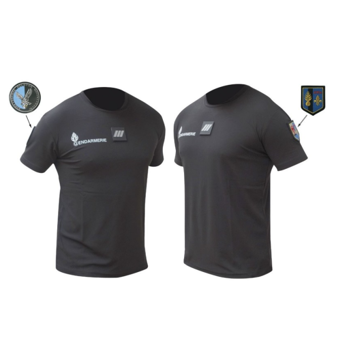 Tee-shirt COOLDRY Gendarmerie noir