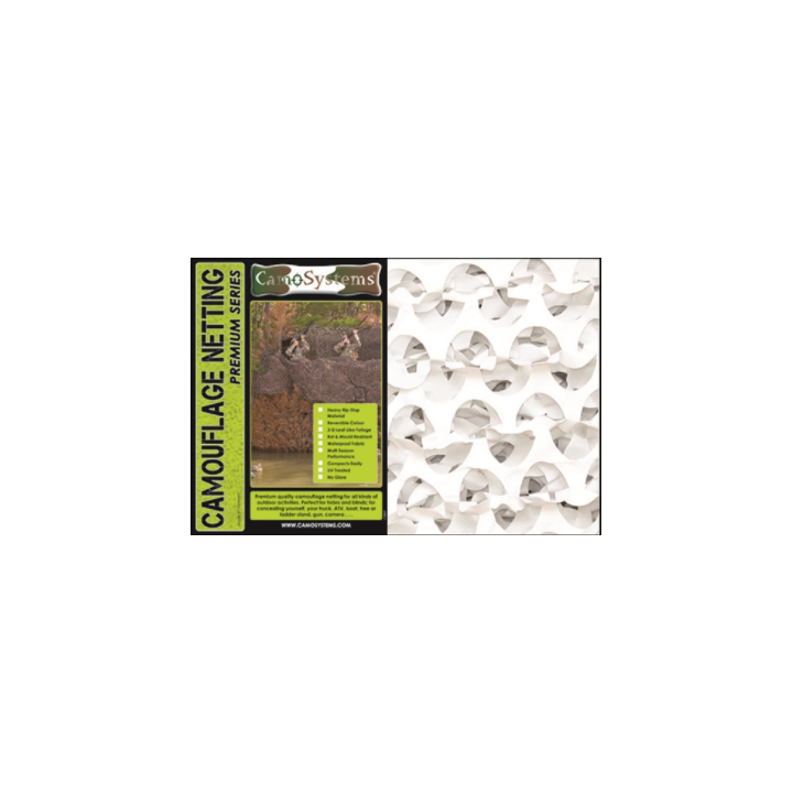 Filet de camouflage renforcé couleur SNOW 6 X 3 M