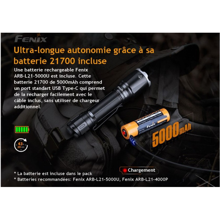 Lampe tactique rechargeable XT21X LED - 4000 lumens | KLARUS