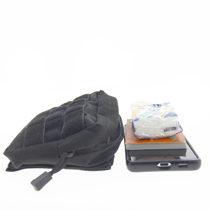 Pochette MOLLE-sac polyvalent avec bande à scratch pour fixation patch