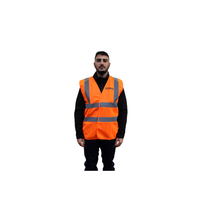 Gilet orange STAFF EN 471 | Identification rapide - sécurité optimale