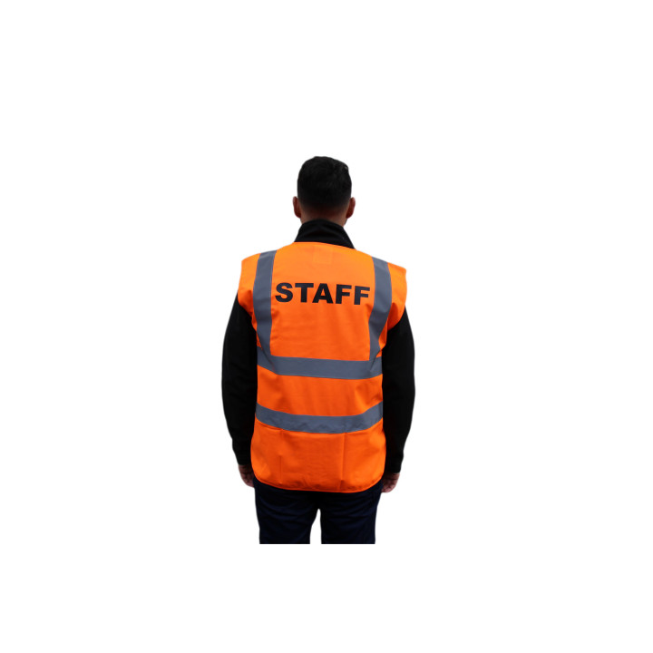 Gilet orange STAFF EN 471 | Identification rapide - sécurité optimale