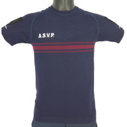Tee-shirt ASVP AIRFLOW MC bandes bordeaux | Confort et élégance