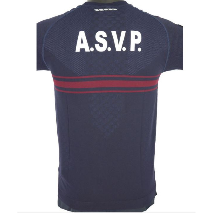 Tee-shirt ASVP AIRFLOW MC bandes bordeaux | Confort et élégance