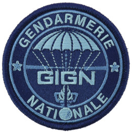 Ecusson GD GIGN rond basse visibilité bleu | Accessoire Gendarmerie