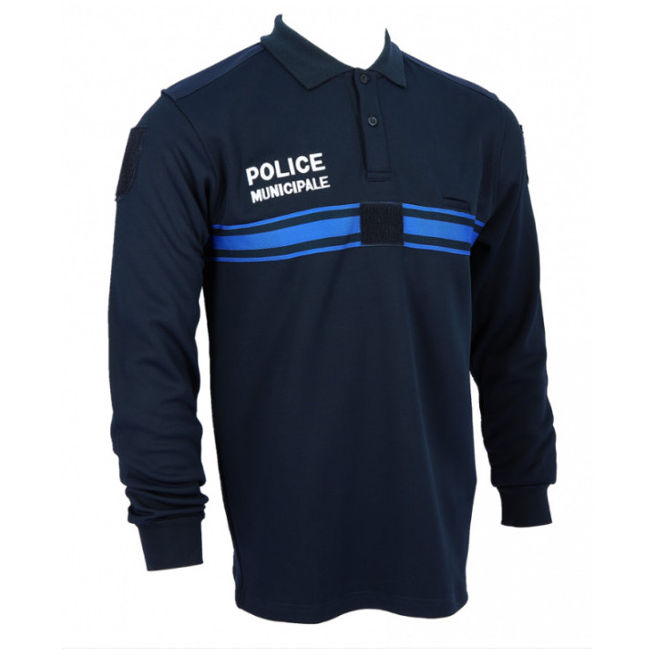 Polo Police Nationale Manches Longues nouveau logo