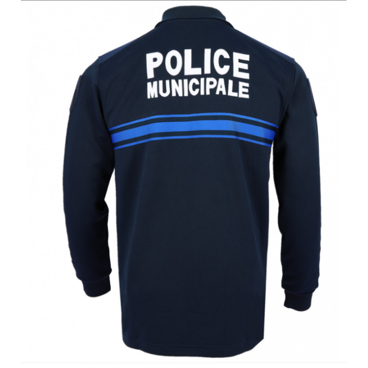 Polo Police Nationale Manches Longues nouveau logo