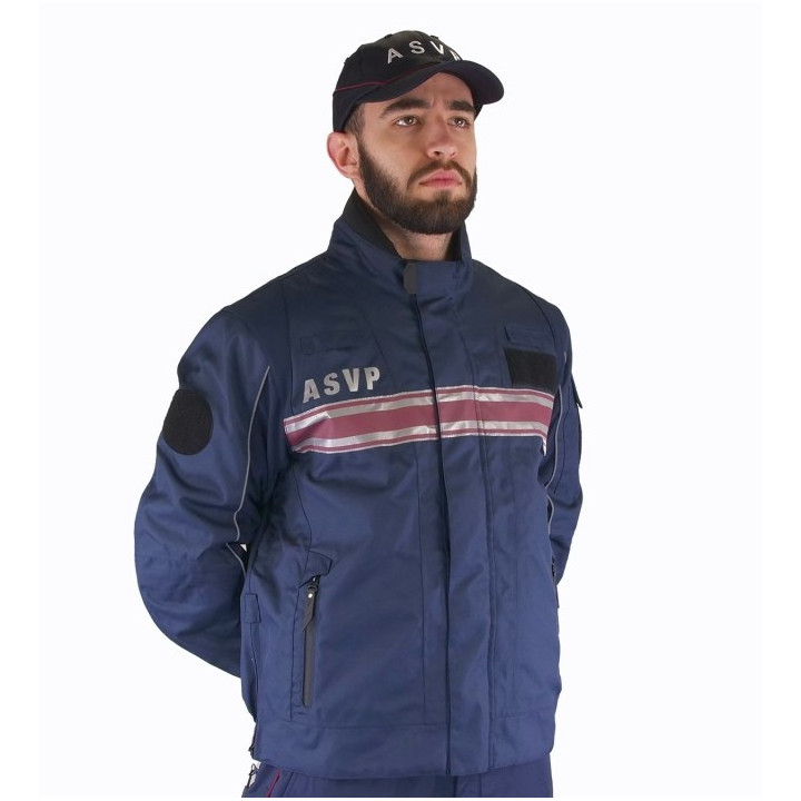 Blouson tout temps ASVP BANDES BORDEAUX FUSION | Confort et protection