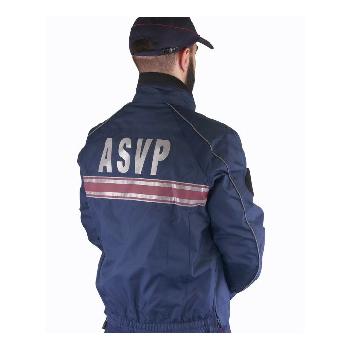 Blouson tout temps ASVP BANDES BORDEAUX FUSION | Confort et protection