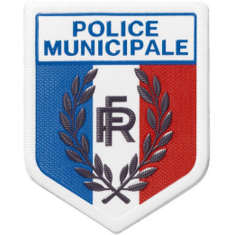 Ecusson plastifié pour chemise de police municipale -professionnalisme