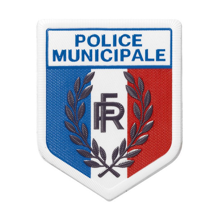 Ecusson plastifié pour chemise de police municipale -professionnalisme