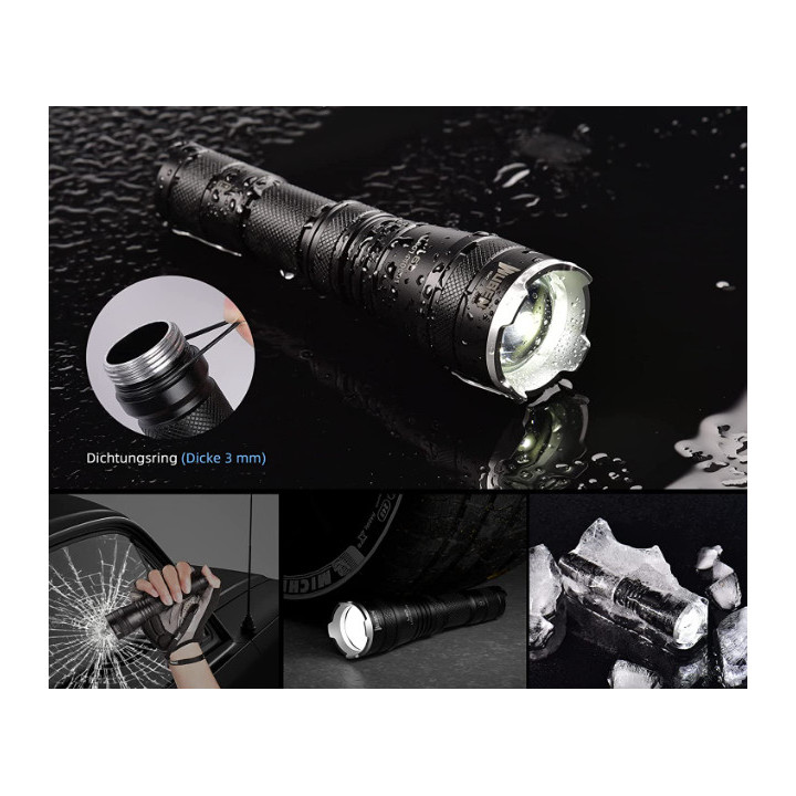 LAMPE WUBEN L60 | Lampe torche LED rechargeable 1200 lumens
