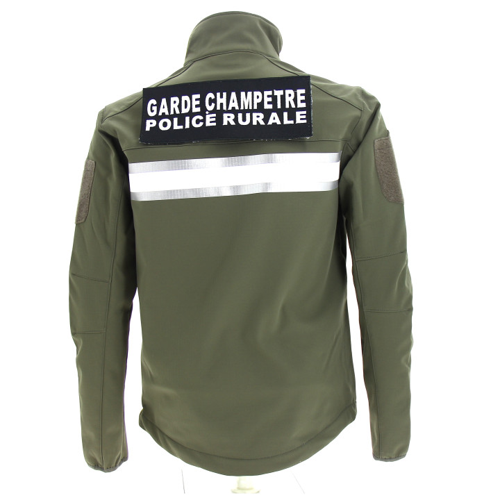 Blouson Softshell kaki confotrme au décret 2023