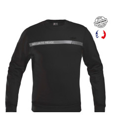 Sweat Sécurité avec Bande Grise - Confort et visibilité pour les professionnels de la sécurité