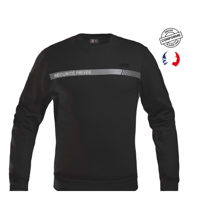 Sweat Sécurité avec Bande Grise - Confort et visibilité pour les professionnels de la sécurité