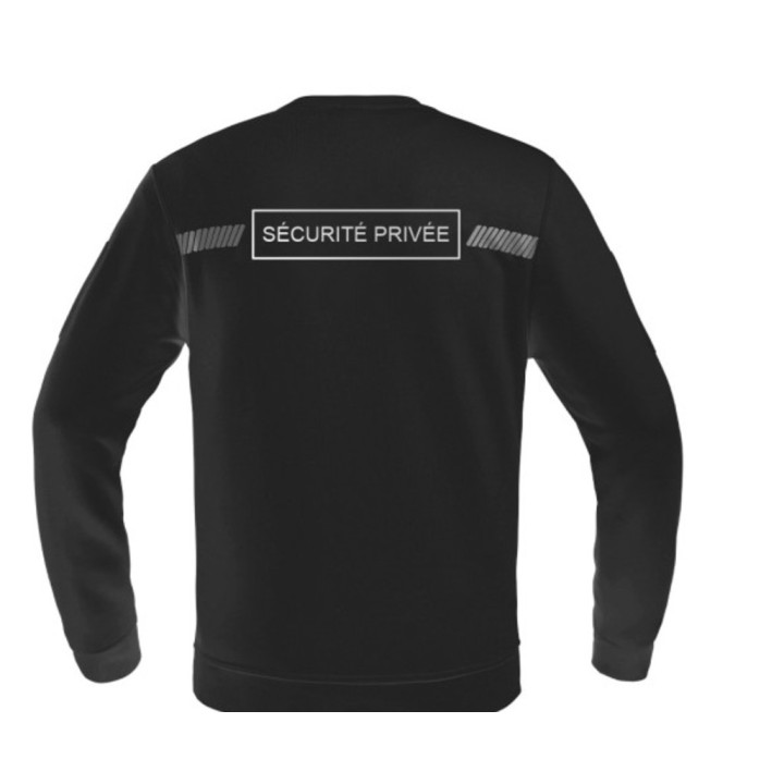 Sweat Sécurité avec Bande Grise - Confort et visibilité pour les professionnels de la sécurité