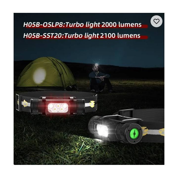 lampe frontale rechargeable 2100 lumens